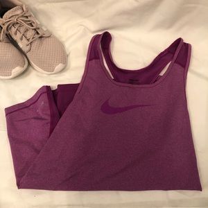 Purple Nike Pro Dri-fit Tank. Like New.